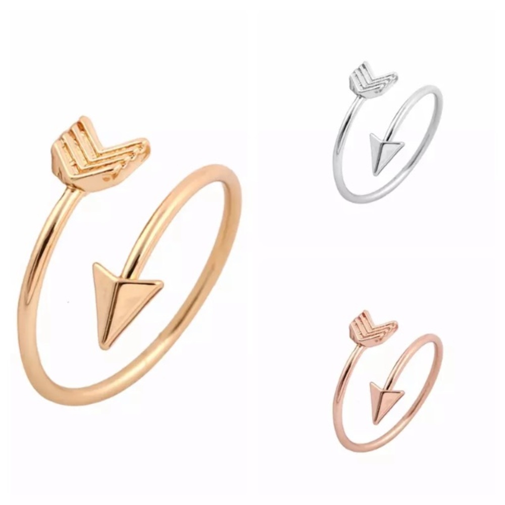 NEW!💙💎💛GOLDEN ARROW RING!💛💎💙 6.5 ADJUSTABLE! - Picture 3 of 7